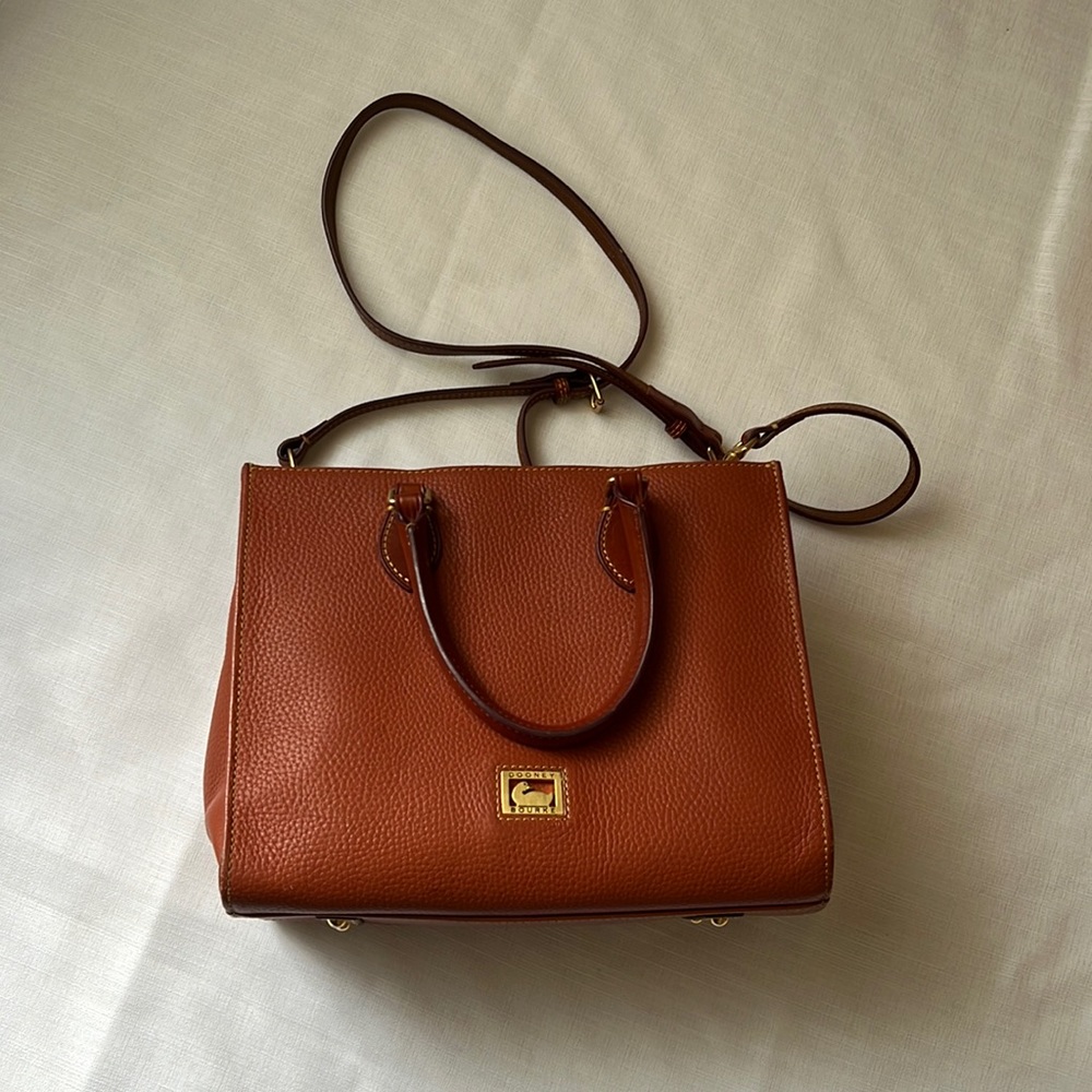 Women's Red Dillen Crossbody Satchel (Leather Pebble)